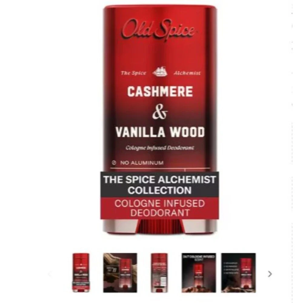 Old Spice Men's Deodorant Alchemist Aluminum Free Cashmere & Vanilla Wood new